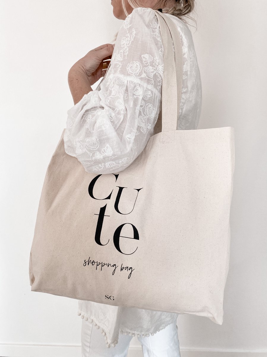 Stationery & Gift | Katoenen Tas | CUTE shopping bag | Shopper