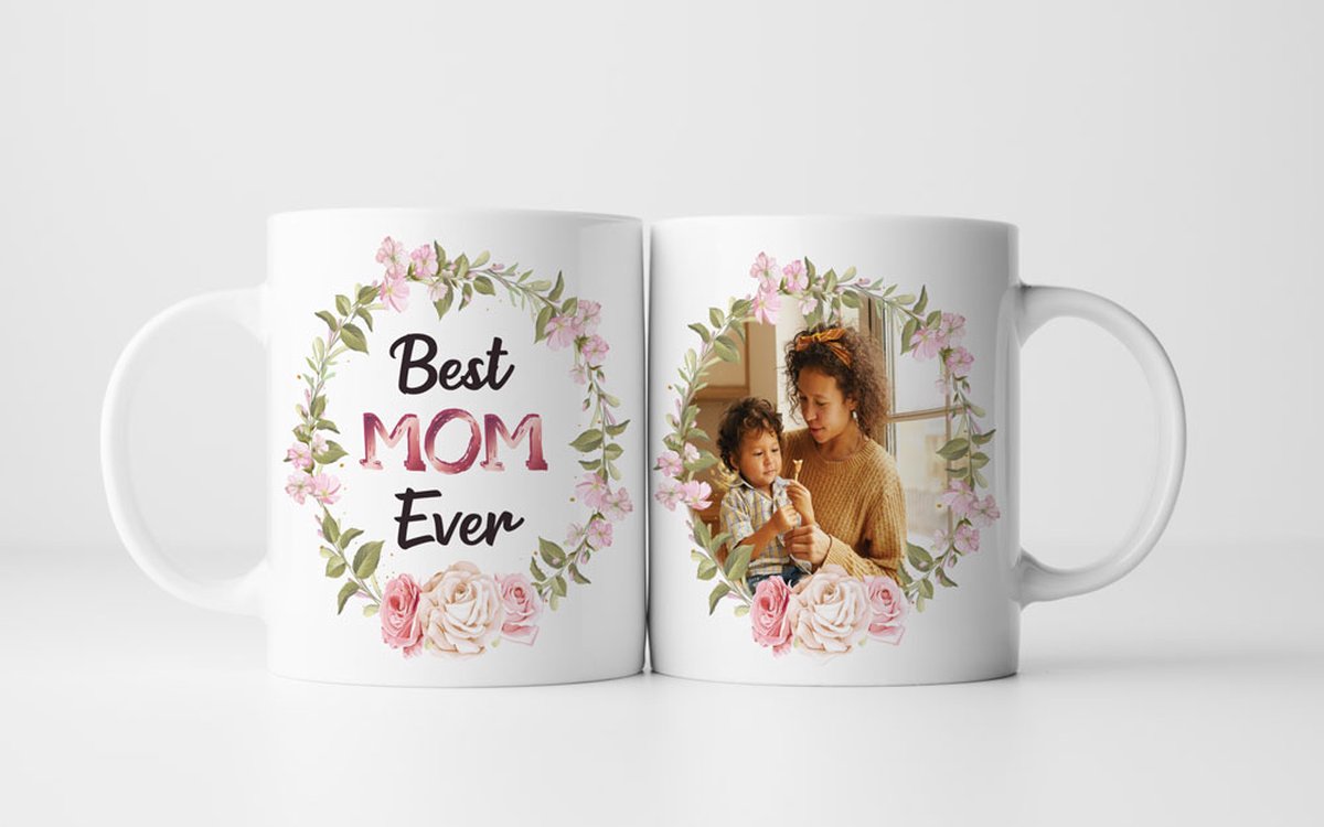 Best Mom Ever - Moederdag - Mok - Cadeau moederdag - Met eigen foto - Met gratis inpakservice