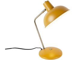QAZQA milou - Moderne Bureaulamp - 1 lichts - H 380 mm - Geel - Woonkamer | Slaapkamer | Keuken