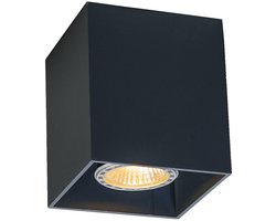 QAZQA qubo - Moderne Plafondspot | Spotje | Opbouwspot - 1 lichts - L 83 mm - Zwart - Woonkamer | Slaapkamer | Keuken