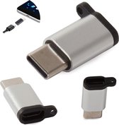 5 Stuks USB micro naar USB C adapter - Plek voor een hanger - Grijs -  USB-C-standaard: 3.0, 3.1