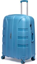 © No - Paris No.5 - Valise de voyage - 78cm avec serrure TSA - Double roulettes - Spinners 360° - 100% Polypropylène - Valise de voyage en Ice Blue