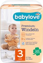 babylove Luiers Premium maat 3, Midi, 4-9 kg, Jumbo Pack, 92 st