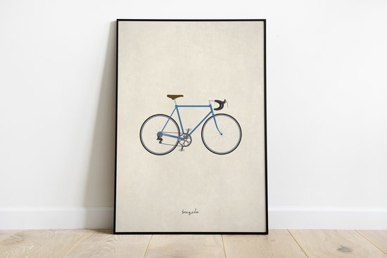 Gezichtsveld Pigment ontslaan vintage wielrenfiets blauw | fiets poster vintage | racefiets | A3 | bol.com