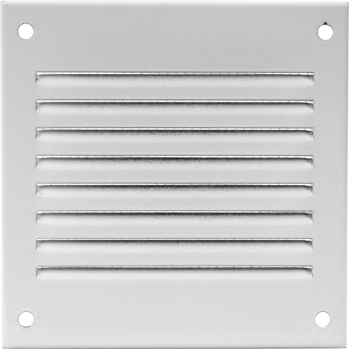 Paneir Airdesigns- metaal-100 X 100 -omgezette rand - opbouw - aanvoer & afvoer - wit