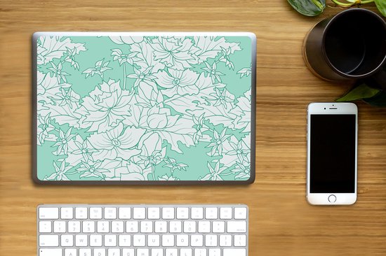 Sticker pour ordinateur portable - 14 pouces - Motifs - Vintage - Fleurs