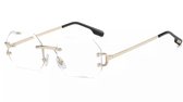 Heren zonnebril - Diamond Gold Clear - Dames zonnebril - Sunglasses - Luxe design - U400 protection - HD