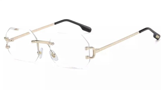 Heren zonnebril - Diamond Gold Clear - Dames zonnebril - Sunglasses - Luxe design - U400 protection - HD