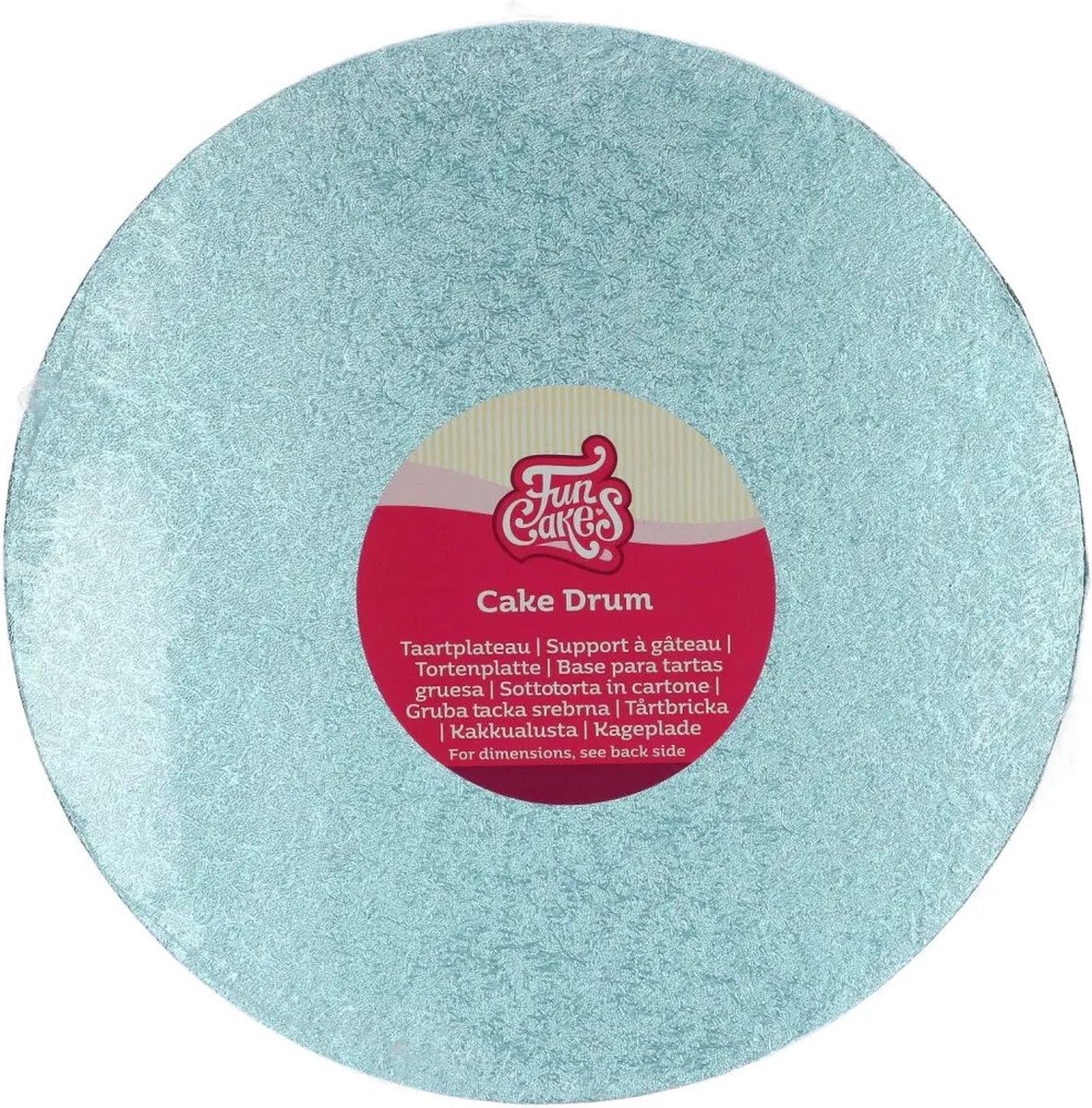FunCakes - Cake Drum - Rond - Ø25 cm - Baby Blauw