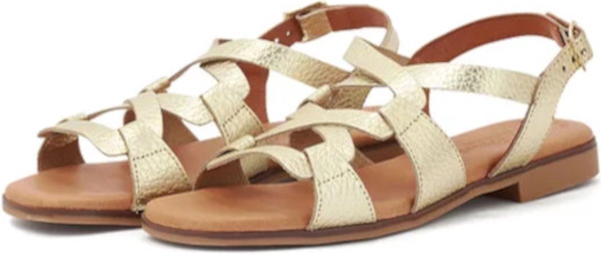 Digo Leren sandalen voor dames goud
