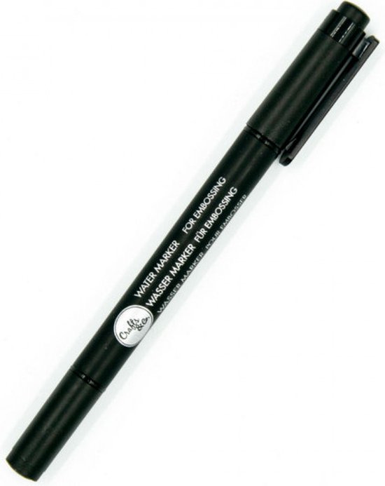 Crafts&Co Aquamarkers - Twinmarkers - Aquamarkers stiften - Embossing Marker Pen - Zwart - 1 Stuk