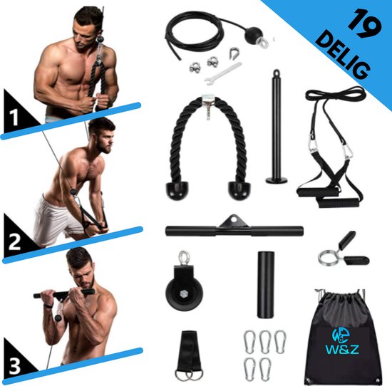 W&Z Home Fitness Kabelsysteem 19-delig set