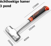 GREENER Achthoekige hamer - Hamer - Koolstofstaal - 3 pond