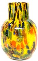 Design Vaas Palermo - Fidrio Fiesta - glas, mondgeblazen bloemenvaas - diameter 9 cm hoogte 25 cm