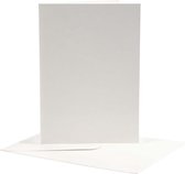 Creotime Kaarten & Enveloppen, afmeting kaart 12,5x17,5 cm, off-white, 10 sets