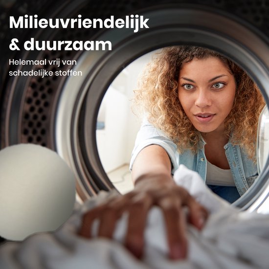 Boules de séchage laineuses - 6 Balles de sèche-linge - Durable - Laine - Boules de lessive réutilisables - Boule de lessive - Adoucisseur de tissu