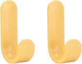 Ophanghaak - ophanghaken - ophanghaakjes zelfklevend  - set van 2 - geel