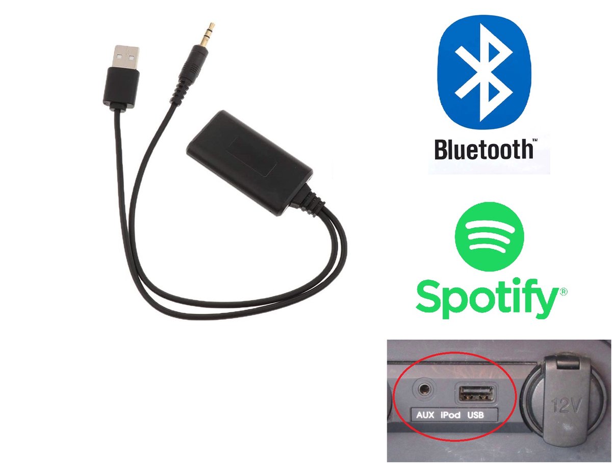 compressie aangenaam Onrecht Aux Usb naar Bluetooth auto autoradio Muziek Streaming Adapter | bol.com
