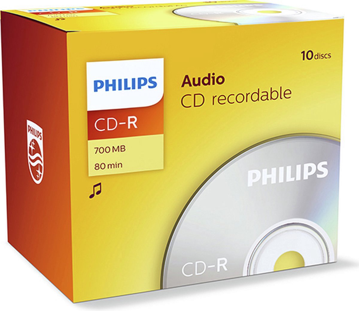 Philips CR7A0NJ10 - CD-R 80Min - 700MB - Audio - Jewelcase - 10 stuks