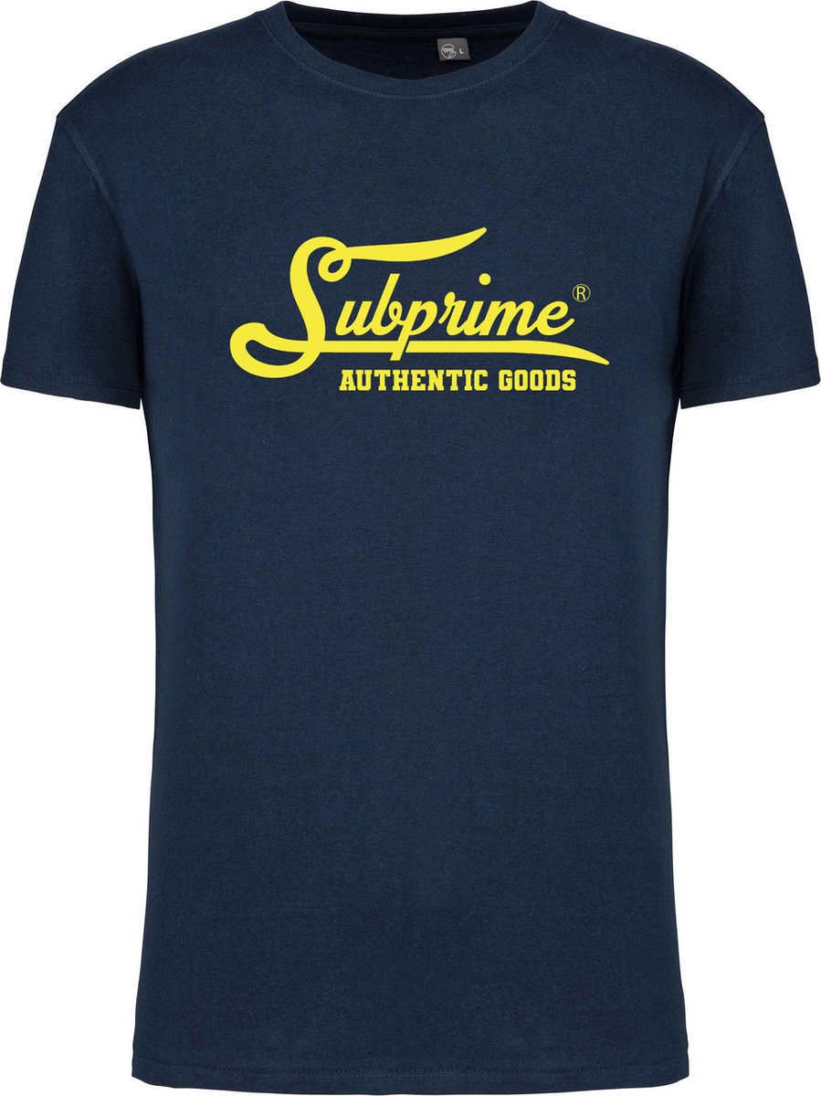 Subprime - Heren Tee SS Big Logo Shirt - Blauw - Maat XL