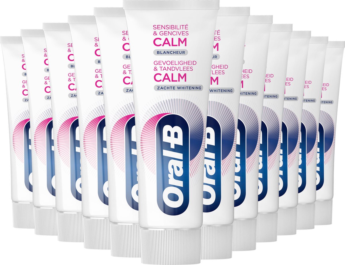 Oral-B Gevoeligheid & Tandvlees Calm Zachte Whitening Tandpasta 12x75 ml - Voordeelverpakking
