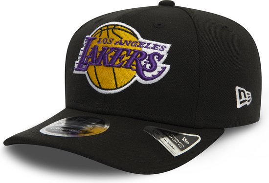 New Era LA Lakers Black 9FIFTY Stretch Snap Cap - Small/Medium