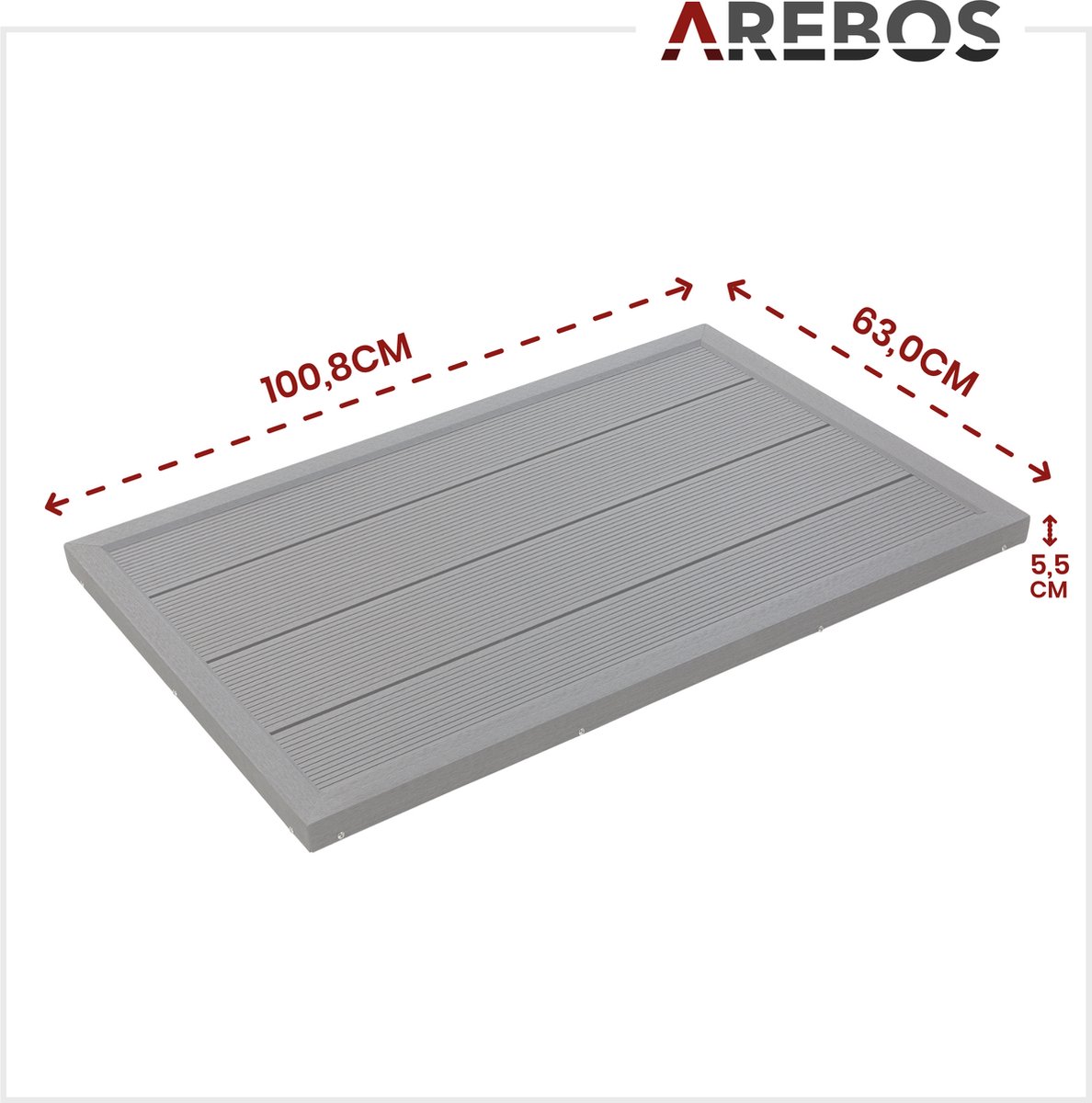 Arebos zonnedouche | 37 liter | 199 cm | inclusief afdekhoes | met geïntegreerde thermometer | zilver-zwart | ronde douchekop | met voetdouche | met tuinslangaansluiting | incl. montagemateriaal