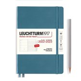 Leuchtturm1917 - agenda - 2022/2023 - weekplanner + notities - 18 maanden - a5 - 14,5 x 21 cm - hardcover -blauw grijs