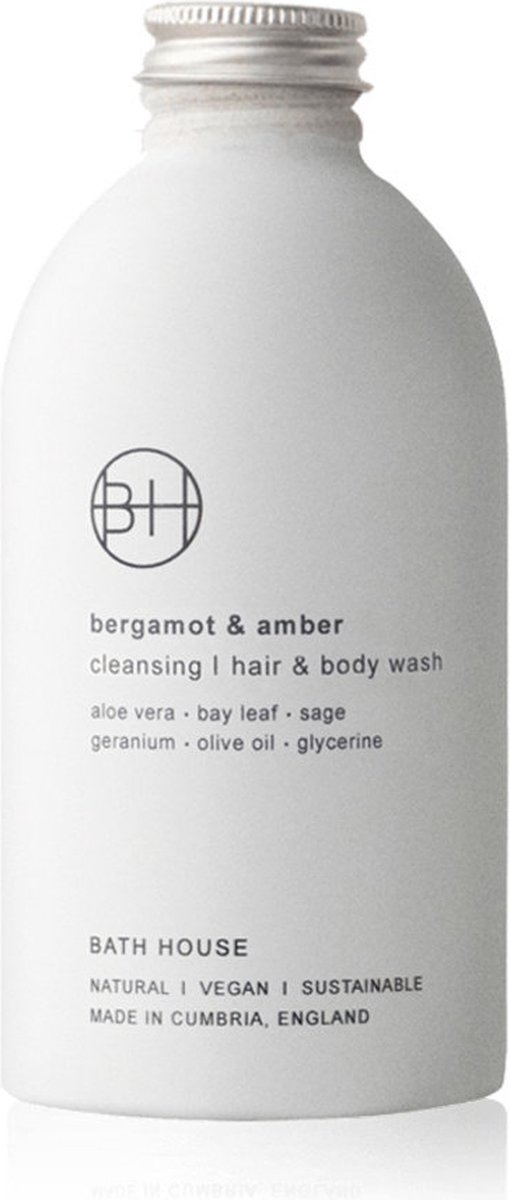 Bath House, Hair & Body Wash Bergamot & amber | Natuurlijk | Plastic vrij