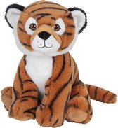 Pluche knuffel bruine tijger van 25 cm - Speelgoed knuffeldieren tijgers