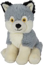 Pluche knuffel wolf van 16 cm - Speelgoed knuffeldieren wolven