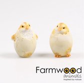 Farmwood tuinbeeld kip met kuikens multi 33 x 19 x 28,5 cm kopen