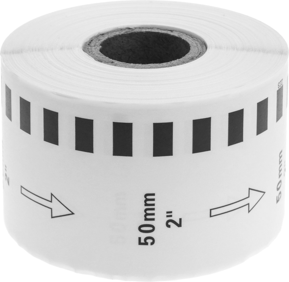 BeMatik - Rol zelfklevende etiketten compatibel met Brother DK-22223 breedte 50 mm lang. 30.48m 10-pack