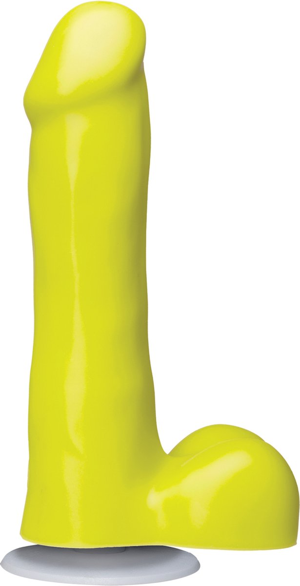 Goedkoopste Doc Johnson - Icon 6 inch Slim Dong with Balls - Dildos Geel