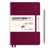 Leuchtturm1917 - agenda - 2022/2023 - academische weekplanner - 18 maanden - a5 - 14,5 x 21 cm - hardcover - bordeaux rood