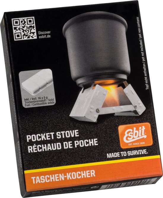 Esbit Brander Pocket Stove S - Incl 16x5 gr Esbit Blokjes - Compact van Esbit — afbeelding 3