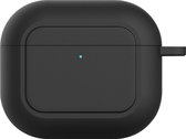 Jumada's  "Geschikt" voor Apple Airpods hoesje -  Geschikt voor Airpods 3 - Softcase - Zwart - Beschermhoesje
