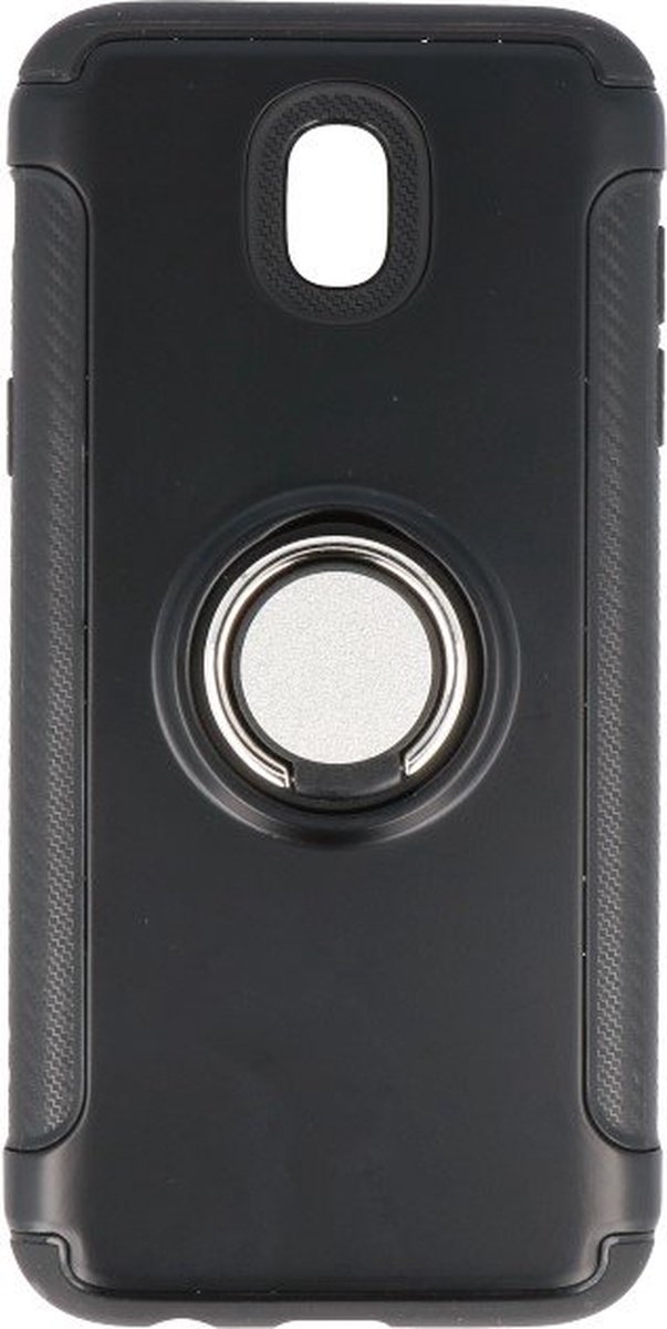 BestCases - Samsung Galaxy J5 2017 Pantser TPU hoesje met Ringhouder Zwart