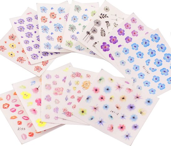 Nagelstickers - Pastel Bloemen