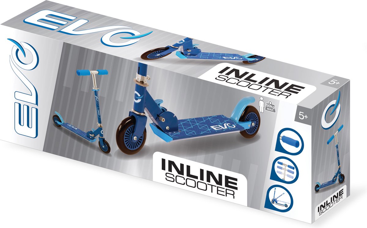 Evo Junior Inline Blauw - Aluminium Step