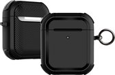 DrPhone PL5 - Case - Bescherming tegen Val & Stootschade - Geschikt voor Airpods 1/2- Zwart