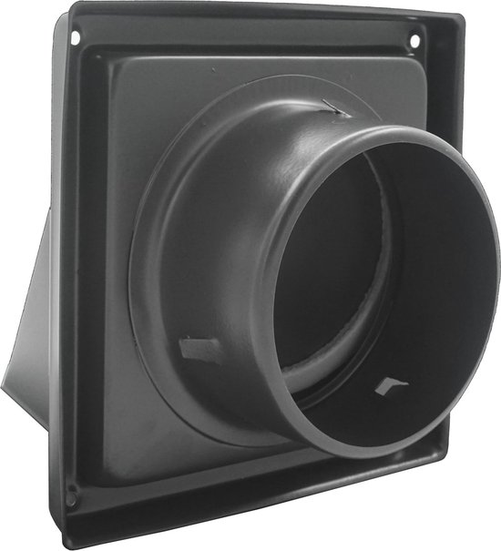 Grille de hotte avec valve Weha - acier inoxydable - Ø100 mm