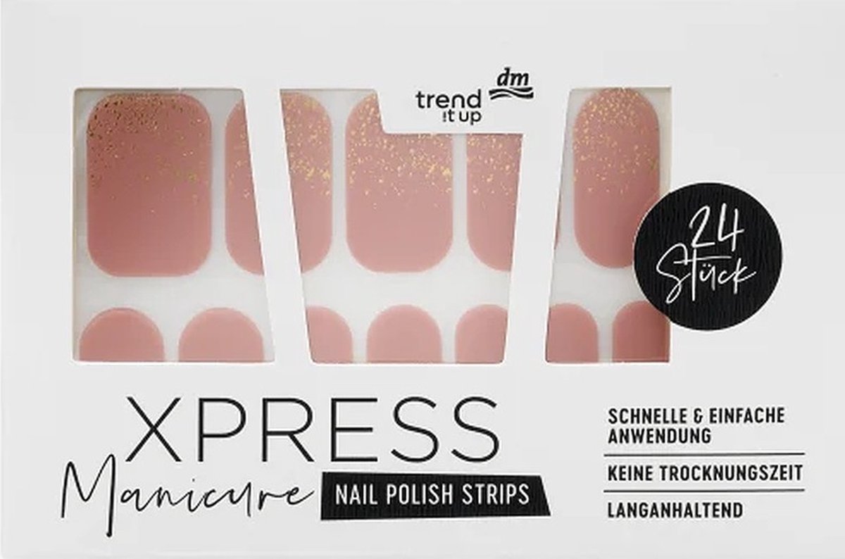 Trend it up nagelfolie - Nagellak - Nepnagels - Shellac - Nude - Glitters - Goud - Sparkles - Nails - Nail polish strips