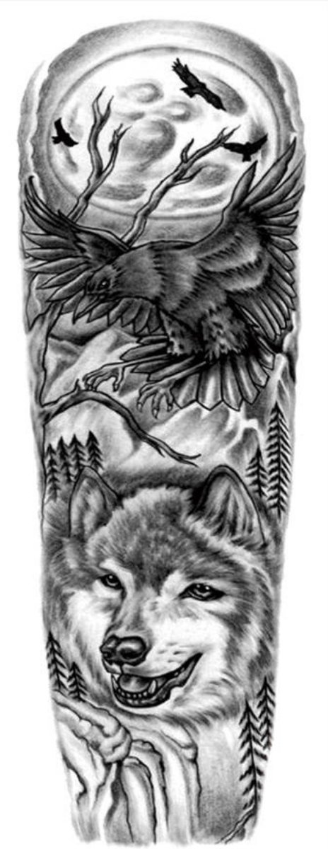 Tijdelijke Tattoo - Sleeve Tattoo - Tattoo Sticker - Zwart/Wit Tattoo - Ontwerp Tattoo - Vrouwen & Mannen Tattoo - Nep Tattoo - Tatoeage & Tatoeages - Tatoeages Volwassenen - 2nd | TQB-247