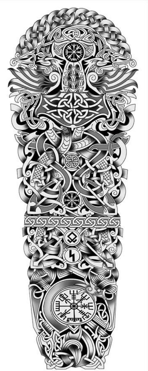 Tijdelijke Tattoo - Sleeve Tattoo - Tattoo Sticker - Zwart/Wit Tattoo - Ontwerp Tattoo - Vrouwen & Mannen Tattoo - Nep Tattoo - Tatoeage & Tatoeages - Tatoeages Volwassenen - 2nd | TQB-153