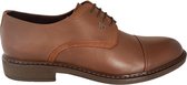 Veterschoenen- Heren Nette Schoenen- Casual Schoenen 2210- Leer- Cognac- Maat 42