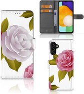 Wallet Book Case Geschikt voor Samsung Galaxy A13 5G | Geschikt voor Samsung Galaxy A04s Telefoon Hoesje Cadeau voor haar Roses