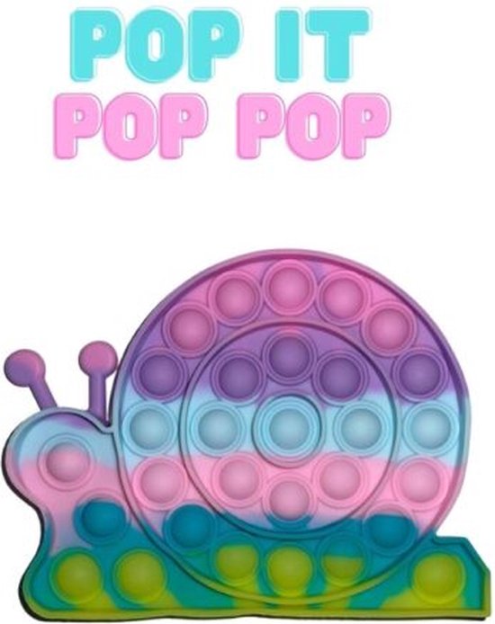 Slak Fidget Toys Regenboog Pop it Fidget toy goedkoop