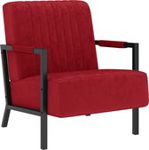 Fauteuil fluweel wijnrood