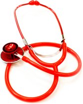 Stethoscoop voor verpleegkundige - DUAL - Dubbelzijdig - Kleur Rood - medische verpleegster stethoscoop - Nurse Stethoscope